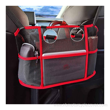 3 layer pu leather mesh organizer between seats